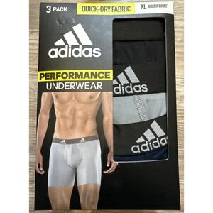 Adidas Men's Boxer Briefs XL (40-42) - 3 Pack - QuickDry Frabric -‎ Underwear
